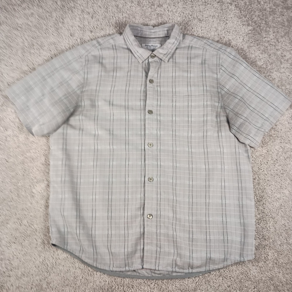 Tommy Bahama XL Island Zone Colorful Plaid Mens Short Sleeve Shirt - Picture 2 of 12